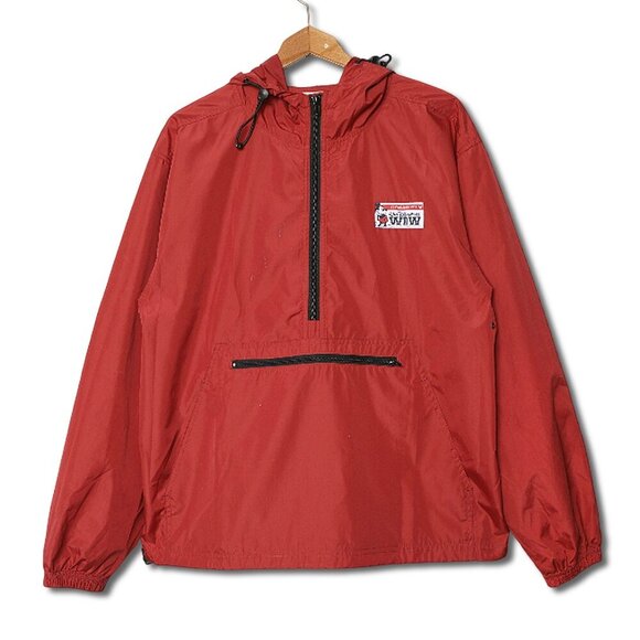 Vintage Walt Disney World Red Windbreaker Jacket Disney Parks Retro Mickey Mouse - Picture 1 of 14
